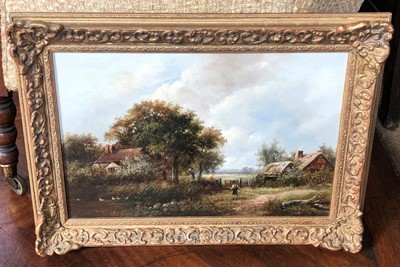 Lot 218 - Joseph Thors, rural view with figure