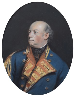 Lot 257 - Continental School, 19th century, Portrait of an officer, pastel.