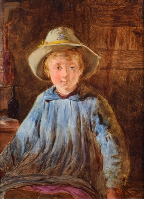 Lot 219 - W. Howgate, Portrait of a boy, oil.