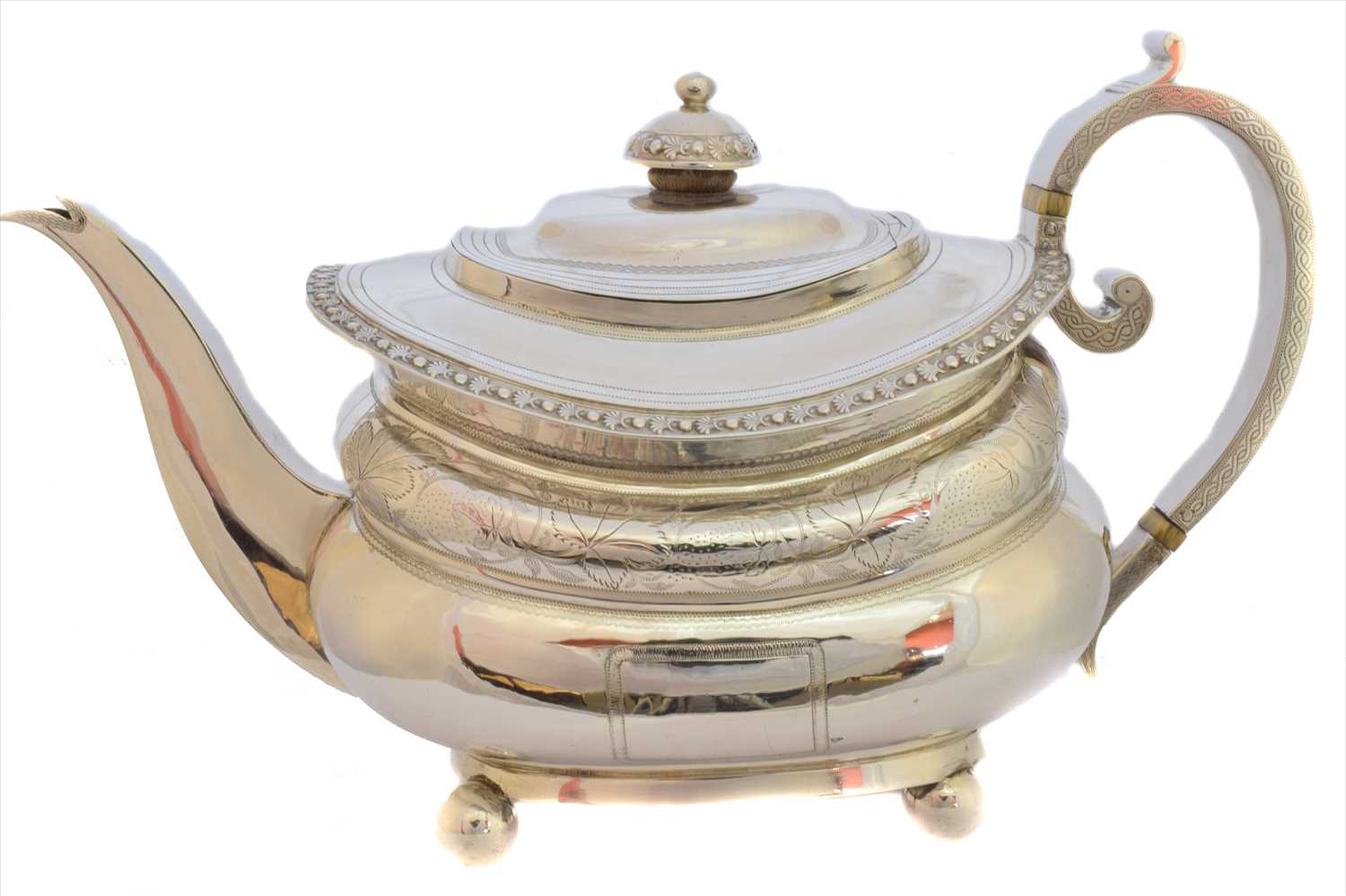 Lot 39 - A George III silver teapot
