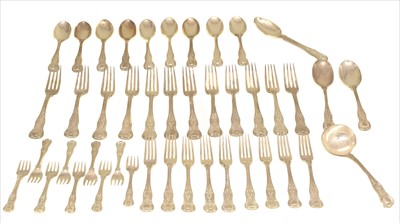 Lot 28 - A set of Victorian silver cutlery