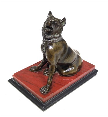 Lot 170 - After the Hellenistic sculpture, 19th century bronze The Dog of Alcibades