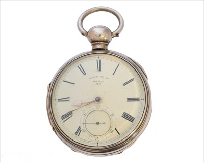 Lot 387 - A Victorian silver open face pocket watch