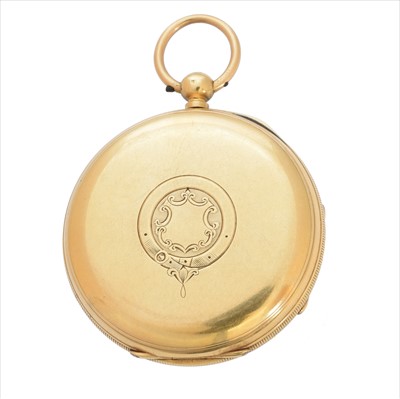 Lot 389 - A Victorian 18ct gold open face pocket watch