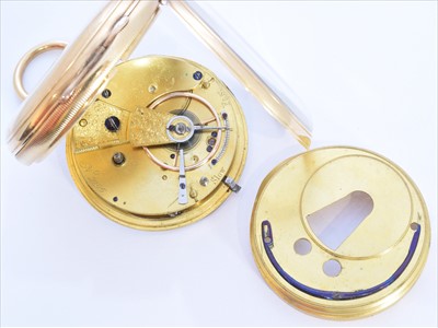 Lot 393 - A Victorian 18ct gold open face pocket watch