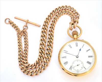 Lot 396 - A Victorian 18ct gold open face pocket watch