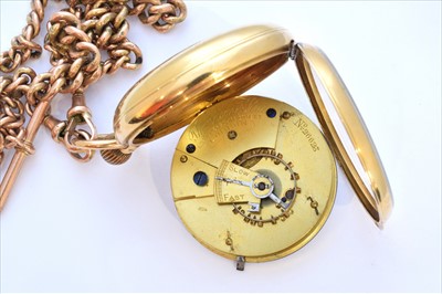 Lot 396 - A Victorian 18ct gold open face pocket watch