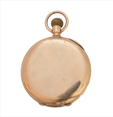 Lot 397 - An early 20th century 9ct gold full hunter pocket watch by Thos Russell & Son