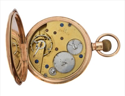 Lot 397 - An early 20th century 9ct gold full hunter pocket watch by Thos Russell & Son