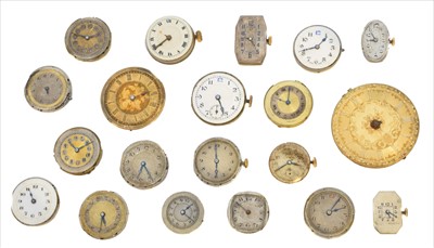 Lot 380 - A selection of watch movements and parts