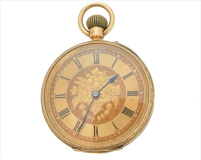 Lot 386 - A Victorian 18ct gold open face pocket watch