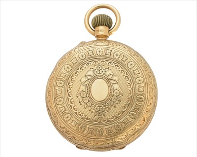 Lot 386 - A Victorian 18ct gold open face pocket watch