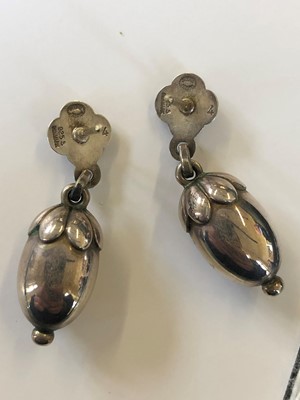 Lot 106 - A pair of Georg Jensen earrings, no. 4