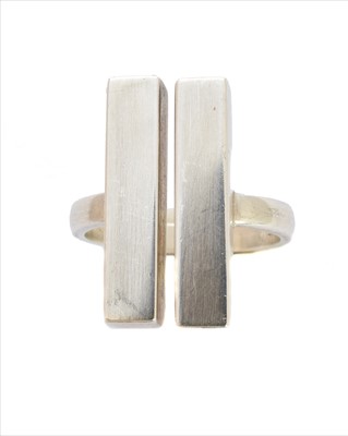 Lot 110 - A Georg Jensen silver 'Aria' ring, no. 593A