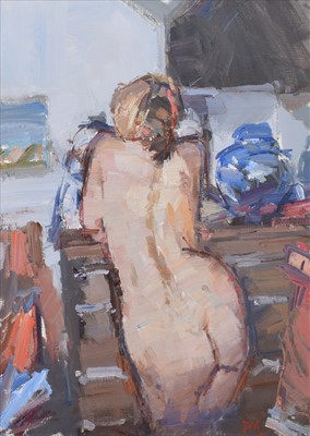 Lot 39 - Don McKinlay, Standing nude, oil.