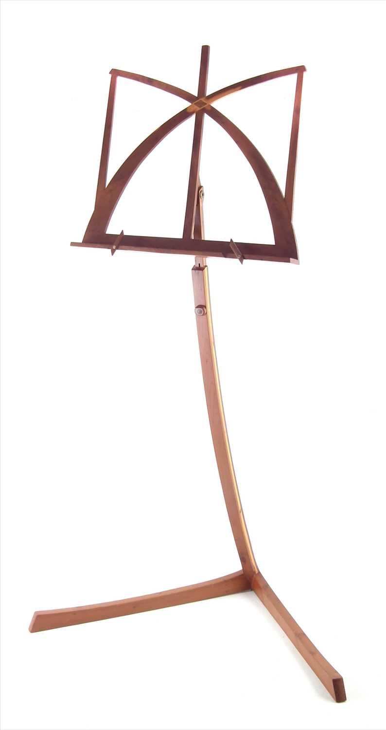 Lot 1 - Yew wood music stand.