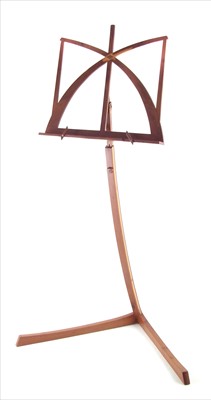 Lot 1 - Yew wood music stand.