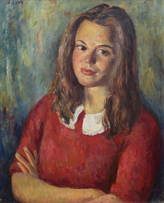 Lot 73 - Emmanuel Levy, Marianne (daughter of artist), oil.