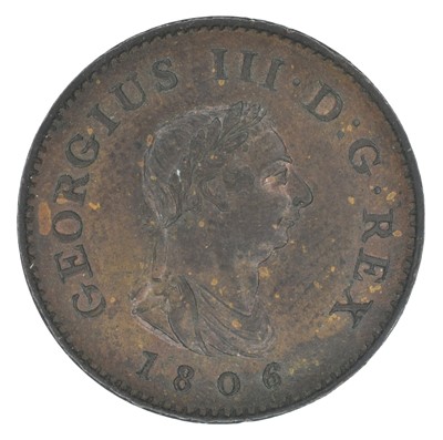 Lot 124 - Selection of high grade historic coinage to include George III silver Penny, 1818 and others (5).