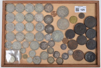 Lot 125 - Three trays of assorted mainly British silver and copper historic coinage.
