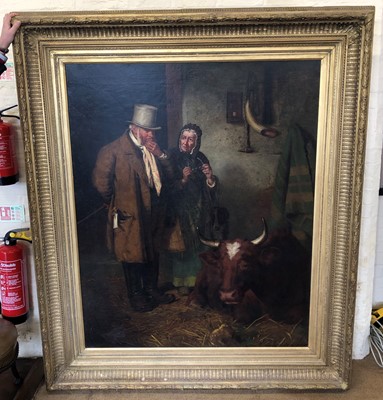 Lot 195 - Henry Hetherington Emmerson, "The Cow Doctor", oil.