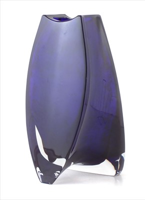Lot 154 - Baccarat blue glass vase