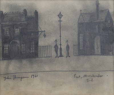 Lot 103 - John Thompson, "Peel, Manchester", graphite.
