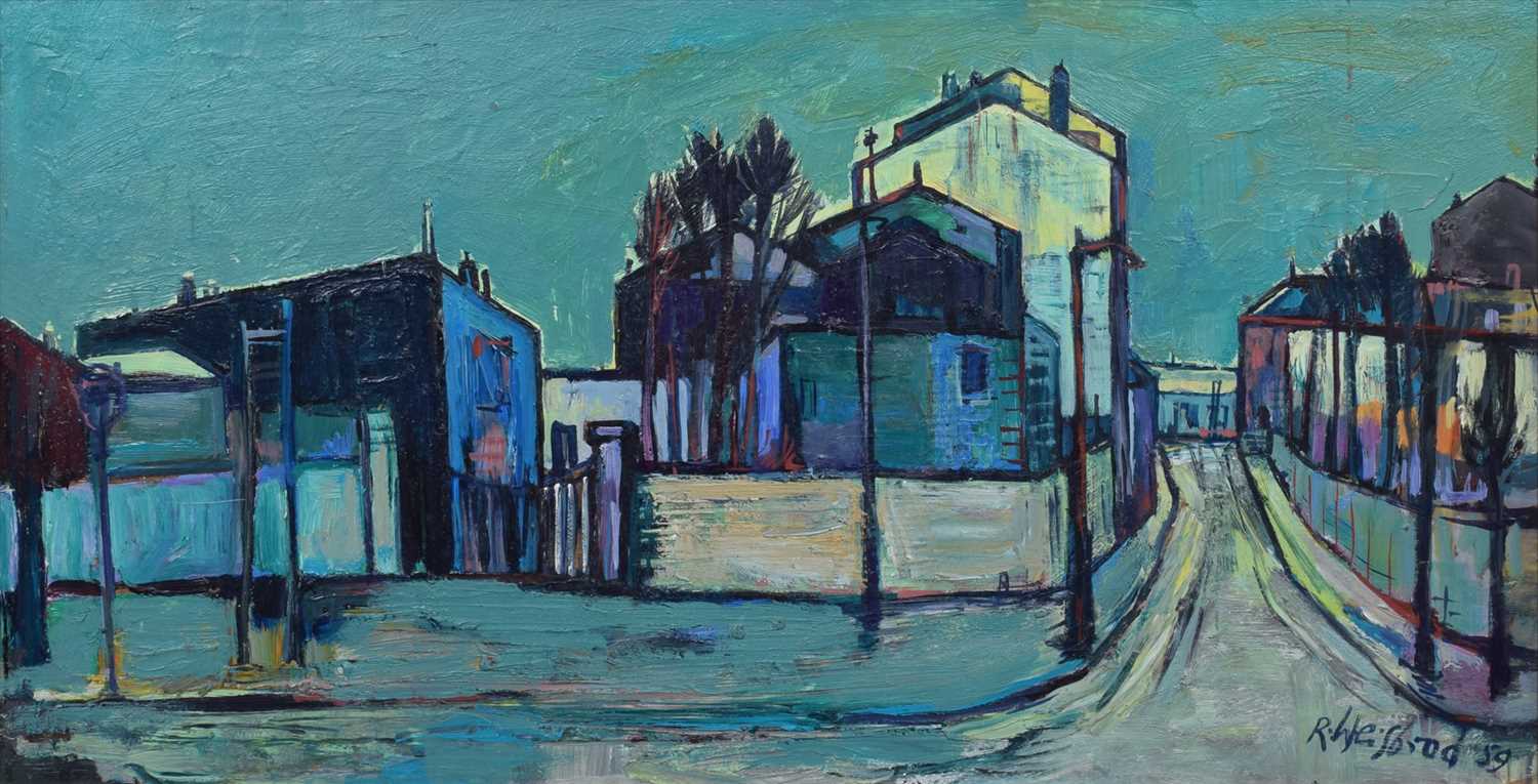 Lot 41 - Richard Weisbrod, "Paris Quiet Street", oil.