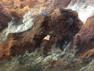 Lot 193 - Henry Redmore, Shipwreck off the coast, oil on canvas.