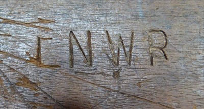 Lot 303 - L.N.W.R mahogany  letter/pen rack