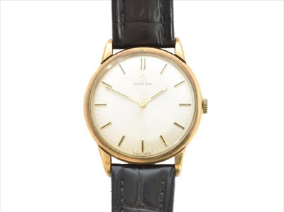 Lot 366 - A 1960s gents 9ct gold cased Omega wristwatch