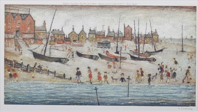 Lot 136 - After L.S. Lowry, Deal & Accompanying sketch, signed prints (2).