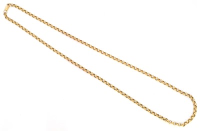 Lot 154 - A 9ct gold belcher link chain