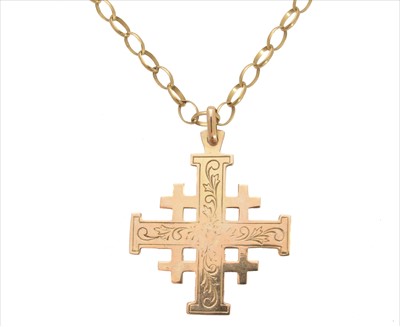Lot 126 - A Jerusalem cross pendant