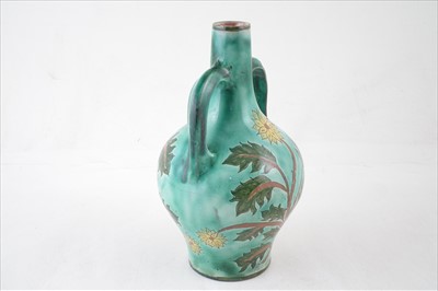 Lot 149 - Della Robbia twin handled vase