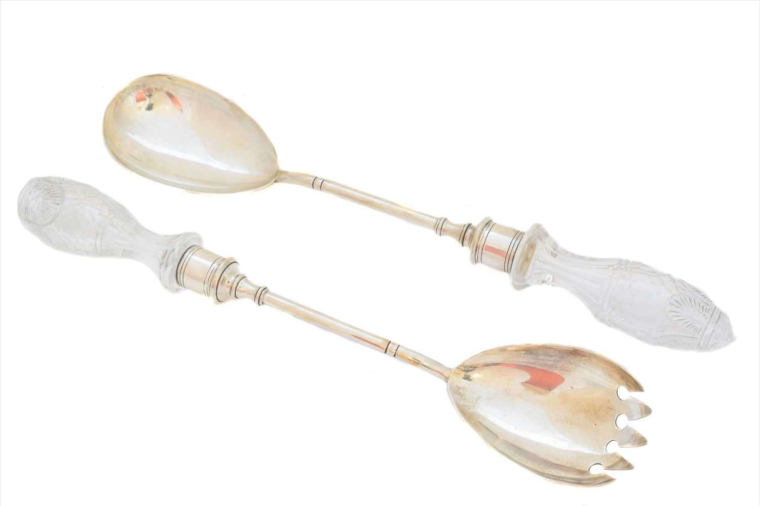 Lot 66 - A pair of Victorian silver salad servers