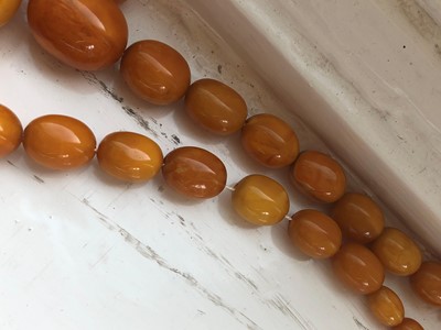Lot 186 - A butterscotch amber necklace