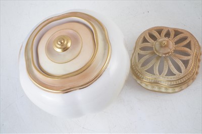 Lot 160 - Royal Worcester pot-pourri signed by Ernest Barker