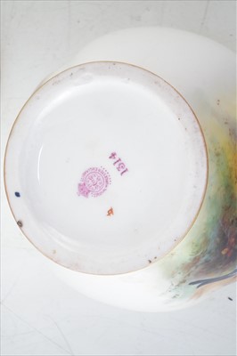 Lot 160 - Royal Worcester pot-pourri signed by Ernest Barker