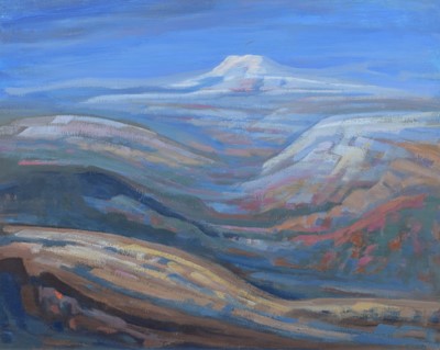 Lot 12 - Mary Lord, "Pen-Y-Ghent, Yorkshire", oil.
