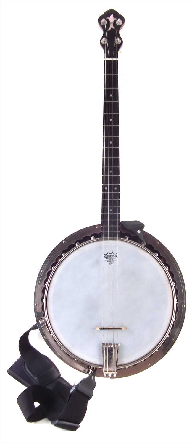 4th String Banjo Lot 49 - Lyon and Healy four string banjo with soft