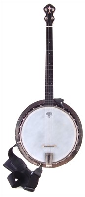 Lot 49 - Lyon and Healy four string banjo with soft case