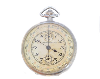 Lot 408 - A French Art Deco open face chronometer pocket watch
