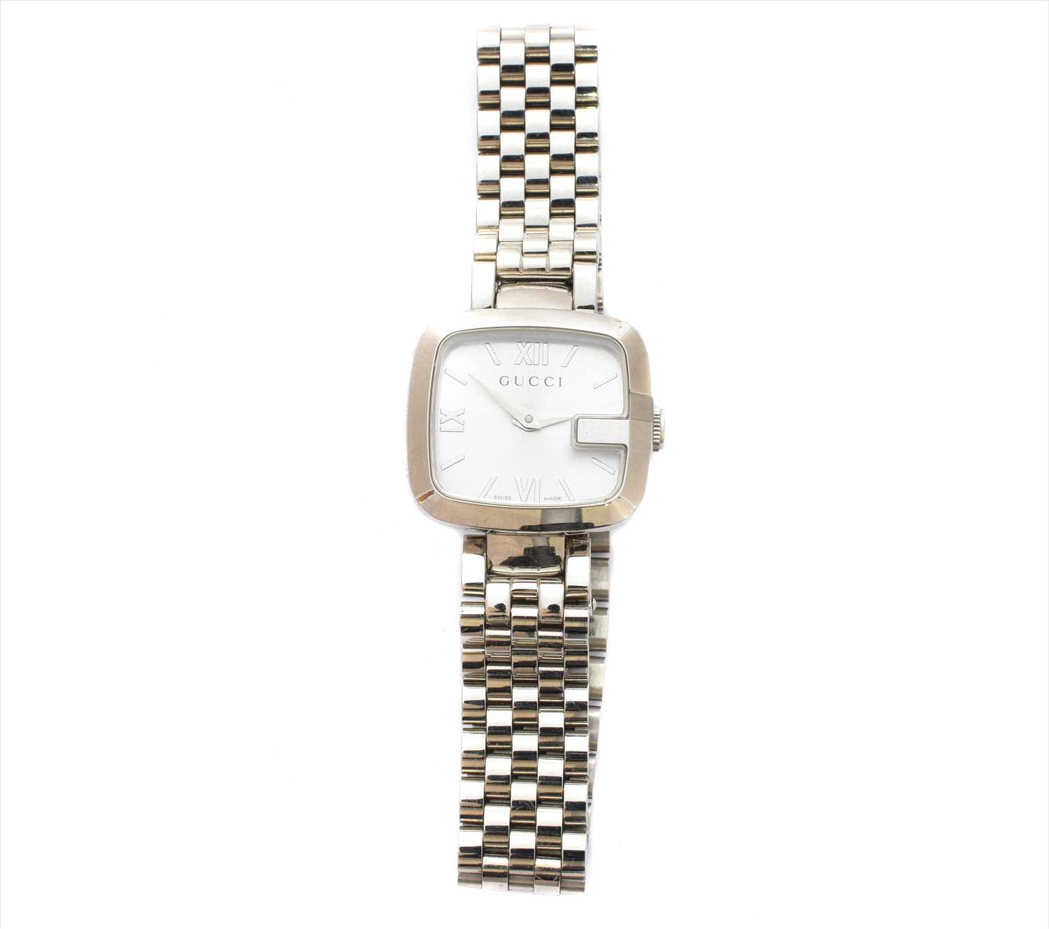 Lot 352 - A stainless steel Gucci quartz wristwatch