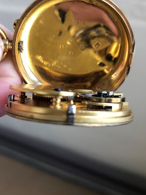 Lot 420 - An Edwardian 18ct gold open face pocket watch
