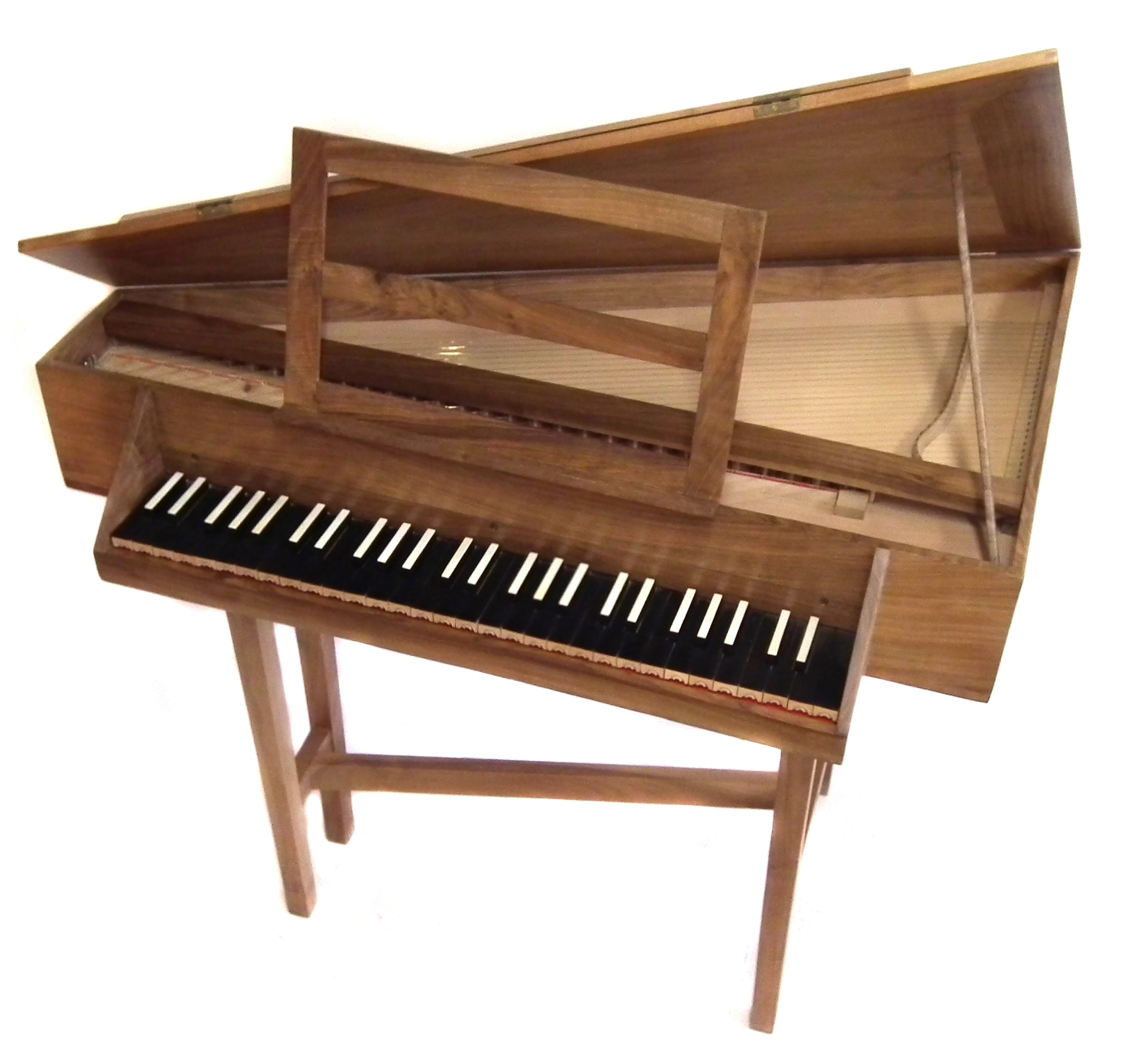 Triangular Spinet Lot 22 - Triangular spinet by John Storr built from a