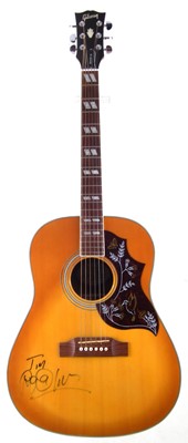 Lot 62 - Martin Kemp (Spandau Ballet) autographed Hummingbird copy acoustic guitar