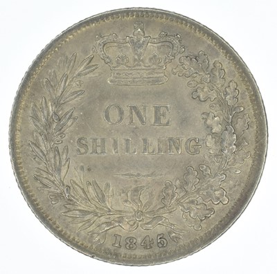 Lot 51 - Queen Victoria, Shilling, 1845, EF.