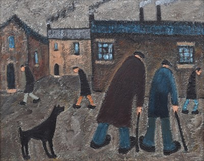 Lot 35 - Albert Barlow, "Time We Get There They'll Be Closed", acrylic.