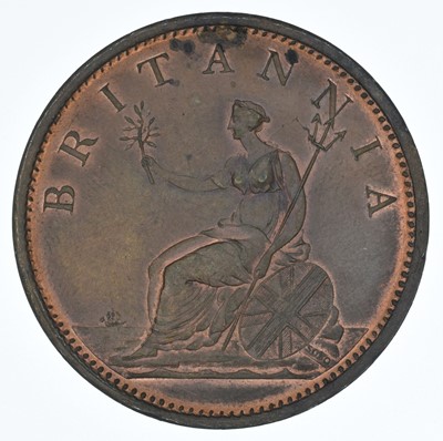 Lot 180 - King George III, Penny, 1806 and King George IV, Farthing, 1823 (2).